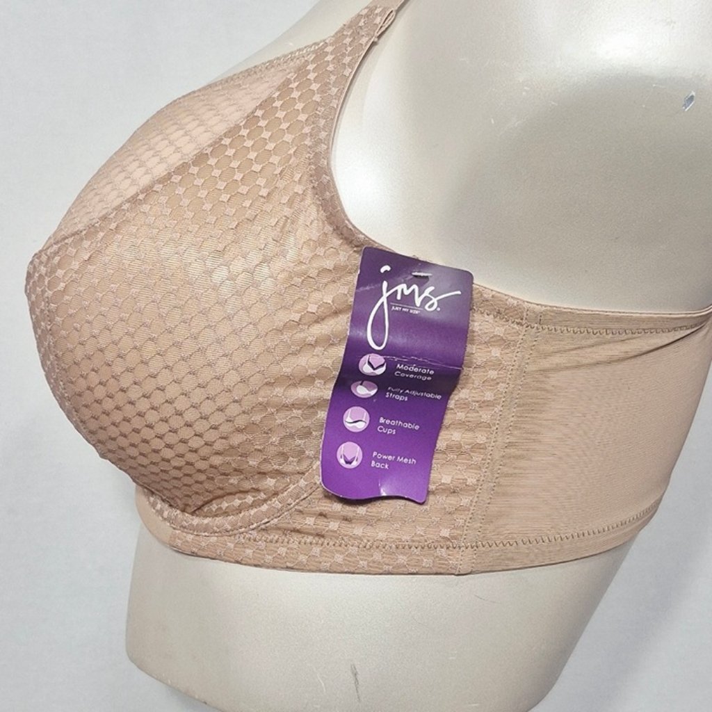 38d Just My Size Mj1205 1205 Perfect Shape Unlined T-Shirt Underwire Bra Beige — image 4 of 8